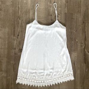 Show Me Your MuMu Shift Mini Dress Size Small | Ivory / White